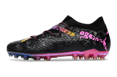 Puma Future Ultimate MG Low-Tops Football Boots - Black/Pink/Yellow