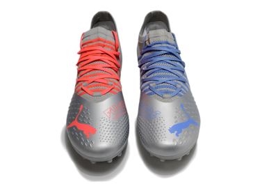 Puma Future Ultimate MG Low-Tops Football Boots - Silver/Blue/Red