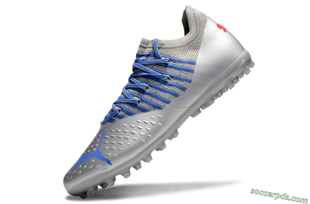 Puma Future Ultimate MG Low-Tops Football Boots - Silver/Blue/Red 5