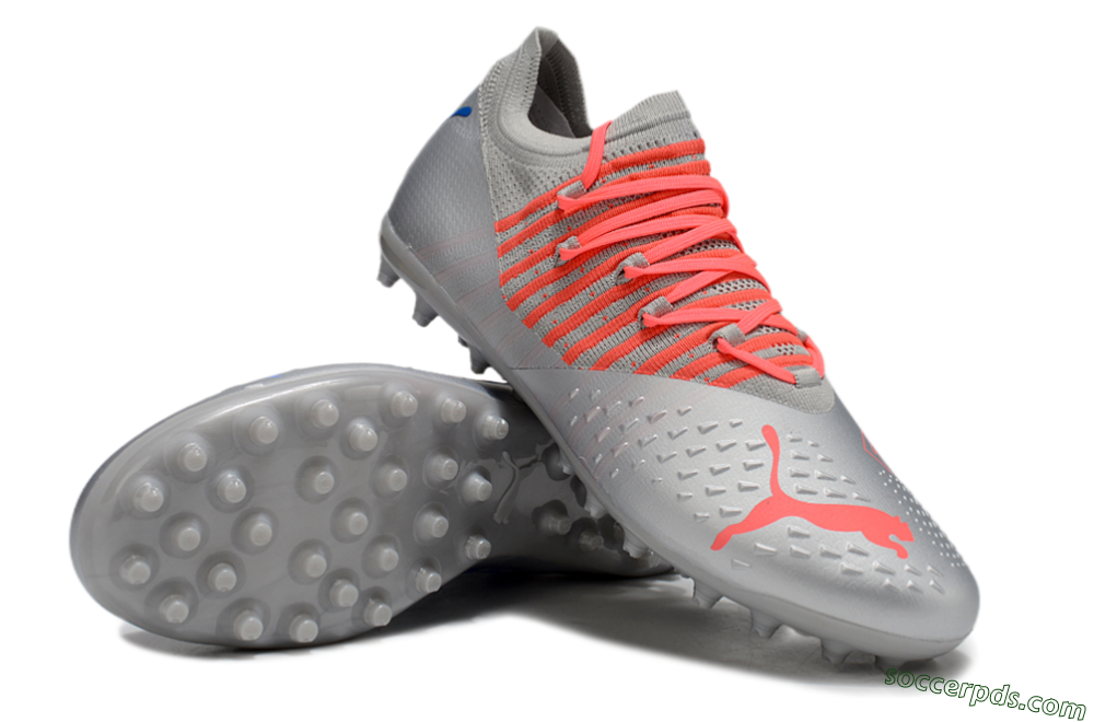Puma Future Ultimate MG Low-Tops Football Boots - Silver/Blue/Red 3