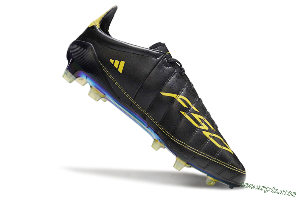 Adidas F50 Adizero Elite FG Low-Tops Football Boots - Black/Yellow/Gold 4