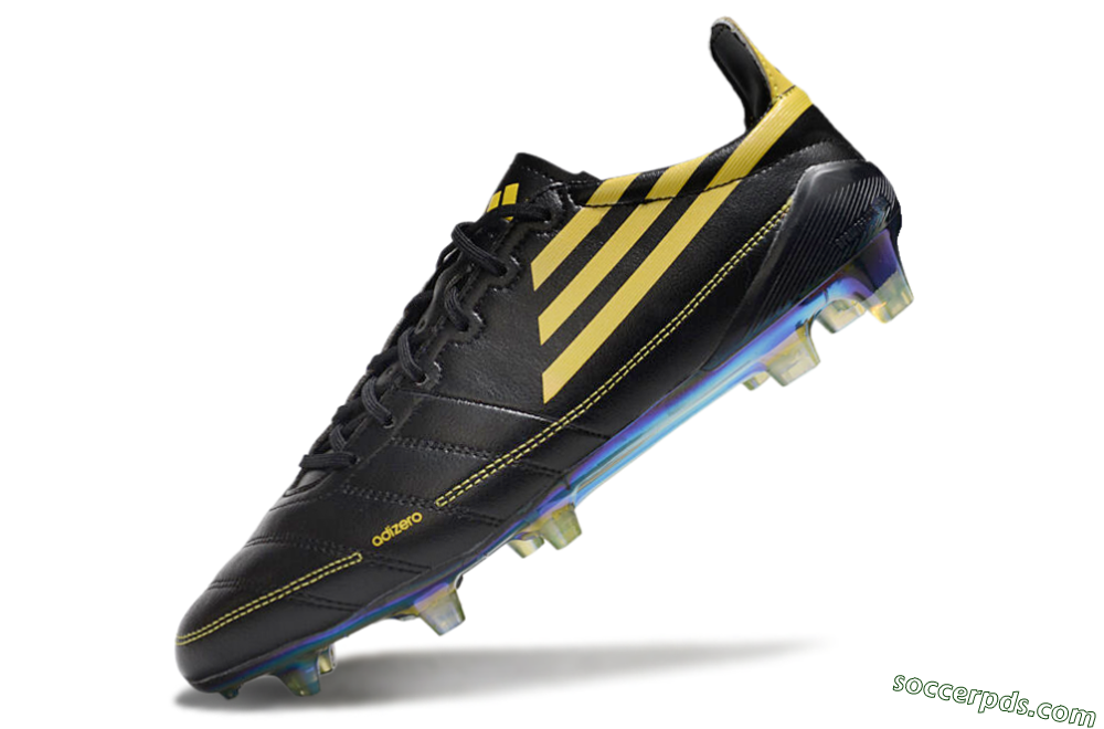 Adidas F50 Adizero Elite FG Low-Tops Football Boots - Black/Yellow/Gold 5