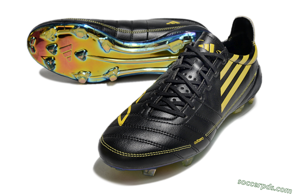 Adidas F50 Adizero Elite FG Low-Tops Football Boots - Black/Yellow/Gold 3