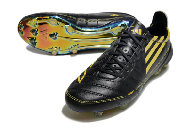 Adidas F50 Adizero Elite FG Low-Tops Football Boots - Black/Yellow/Gold