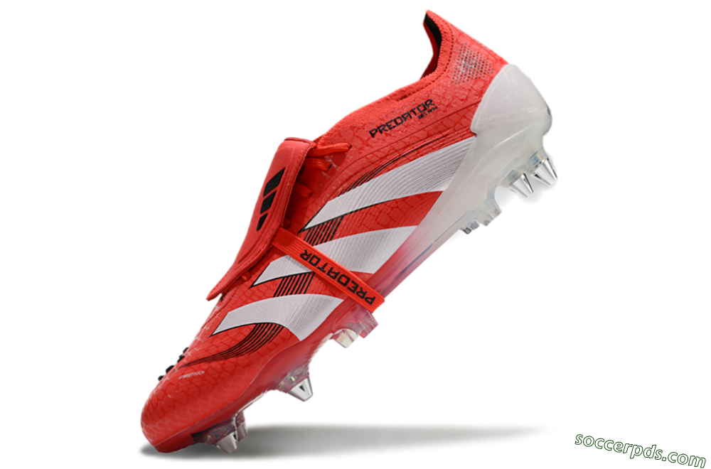 Adidas Predator 25 Elite Foldover Tongue SG Low-Tops Football Boots - Red/White/Black 5