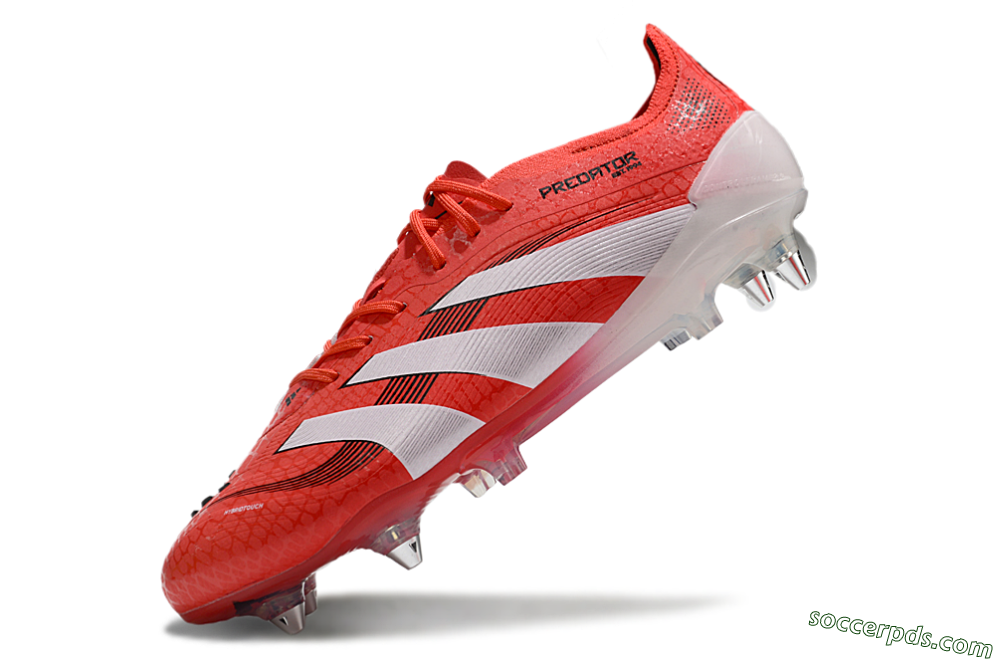 Adidas Predator 25 Elite SG Low-Tops Football Boots - Red/White/Black 5