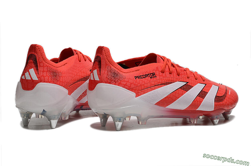 Adidas Predator 25 Elite SG Low-Tops Football Boots - Red/White/Black 6