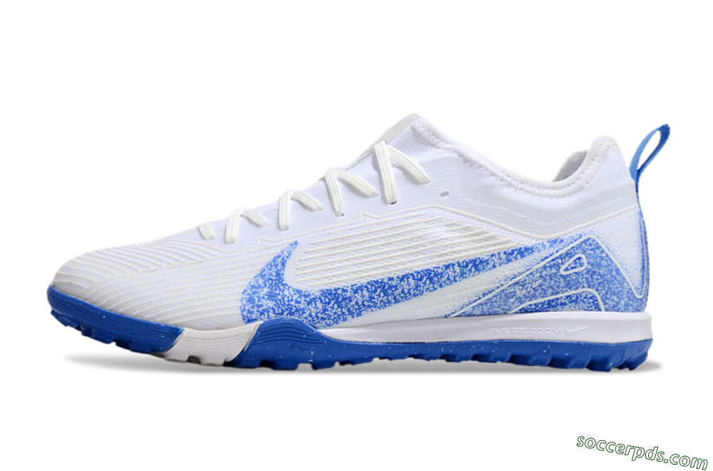 Nike Air Zoom Mercurial Vapor 16 Pro TF Low-Tops Football Shoes - White/Blue 2