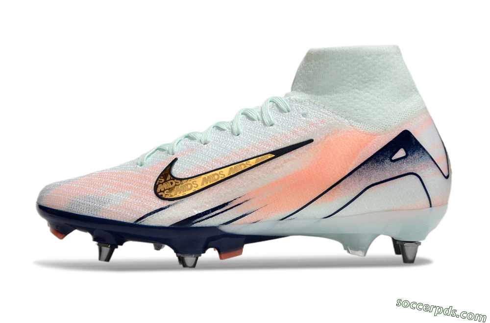Nike Air Zoom Mercurial Superfly 10 Elite SG High-Tops Football Boots - Jade/Gold/Red 2