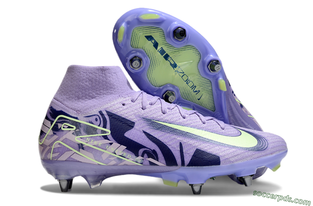 Nike Air Zoom Mercurial Superfly 10 Elite SG High-Tops Football Boots - Purple/Yellow/Blue 1