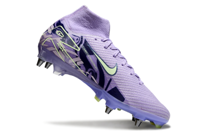 Nike Air Zoom Mercurial Superfly 10 Elite SG High-Tops Football Boots - Purple/Yellow/Blue