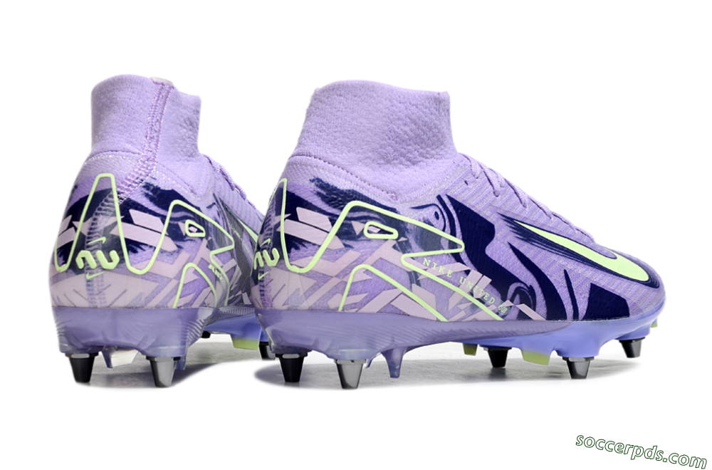 Nike Air Zoom Mercurial Superfly 10 Elite SG High-Tops Football Boots - Purple/Yellow/Blue 6