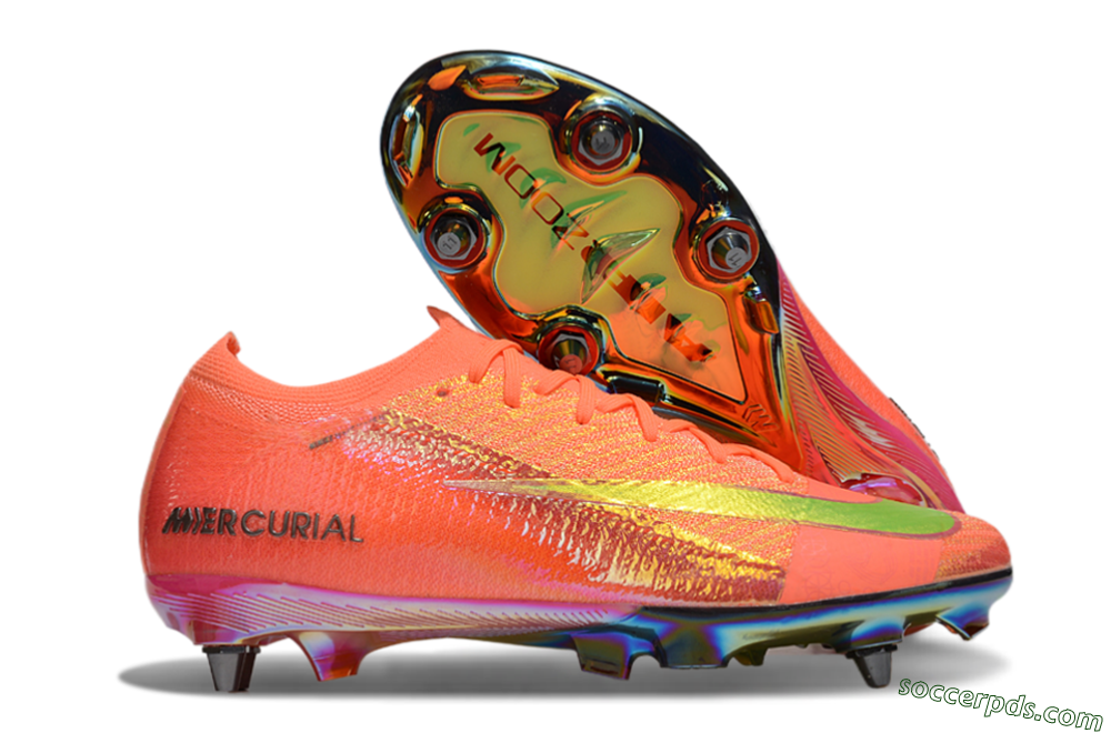 Nike Air Zoom Mercurial Vapor 16 Elite SG Low-Tops Football Boots - Red/Yellow/Gold 1