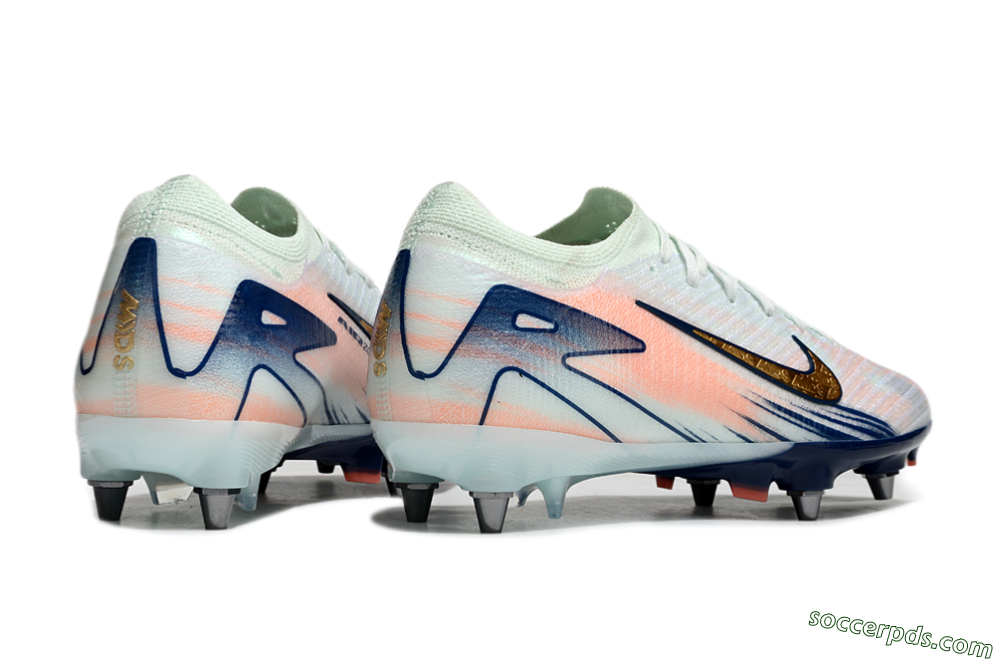 Nike Air Zoom Mercurial Vapor 16 Elite SG Low-Tops Football Boots - Jade/Gold/Blue 6