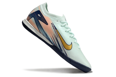 Nike Air Zoom Mercurial Vapor 16 Elite IC Low-Tops Football Shoes - Jade/Gold/Blue