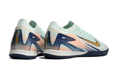 Nike Air Zoom Mercurial Vapor 16 Elite IC Low-Tops Football Shoes - Jade/Gold/Blue