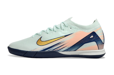 Nike Air Zoom Mercurial Vapor 16 Elite IC Low-Tops Football Shoes - Jade/Gold/Blue