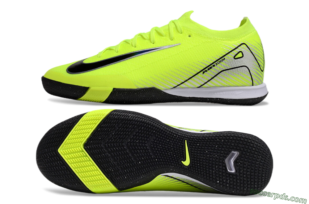 Nike Air Zoom Mercurial Vapor 16 Elite IC Low-Tops Football Shoes - Yellow/Black/Silver 0