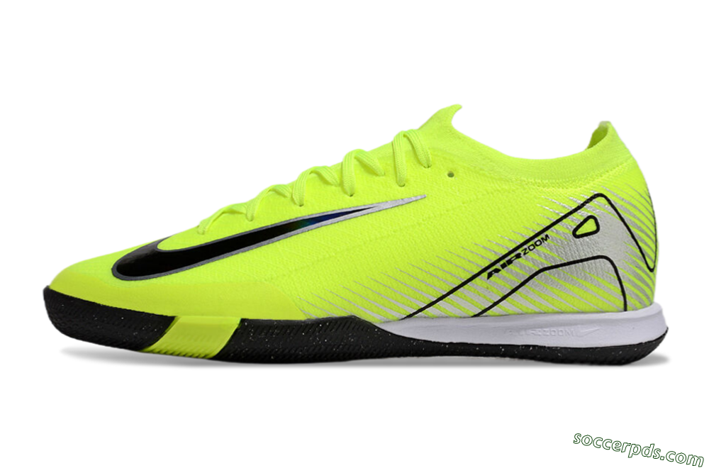 Nike Air Zoom Mercurial Vapor 16 Elite IC Low-Tops Football Shoes - Yellow/Black/Silver 2