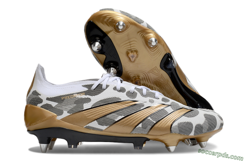 Adidas Predator Elite 25 SG Low-Tops Football Boots - White/Black/Gold 1
