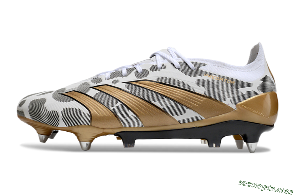 Adidas Predator Elite 25 SG Low-Tops Football Boots - White/Black/Gold 2