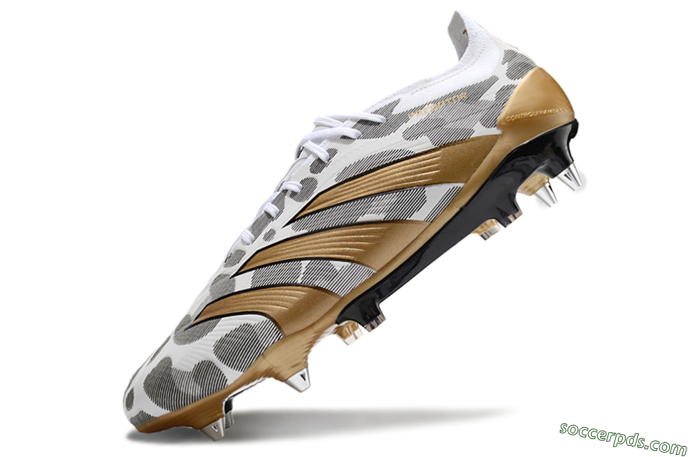 Adidas Predator Elite 25 SG Low-Tops Football Boots - White/Black/Gold 5