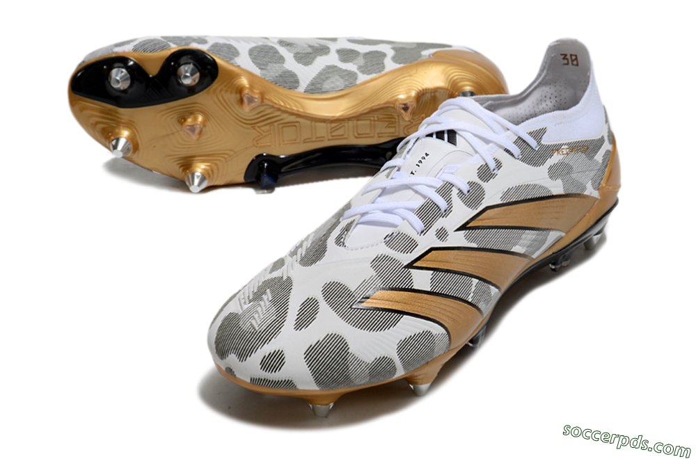 Adidas Predator Elite 25 SG Low-Tops Football Boots - White/Black/Gold 3