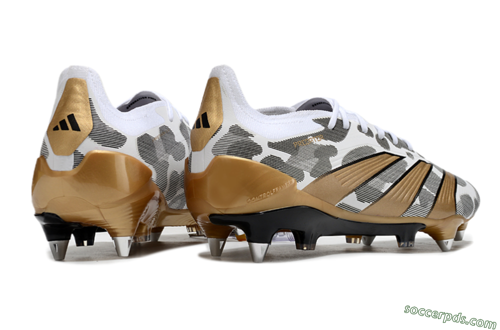 Adidas Predator Elite 25 SG Low-Tops Football Boots - White/Black/Gold 6