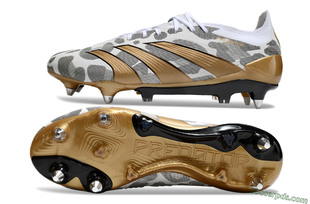 Adidas Predator Elite 25 SG Low-Tops Football Boots - White/Black/Gold 0