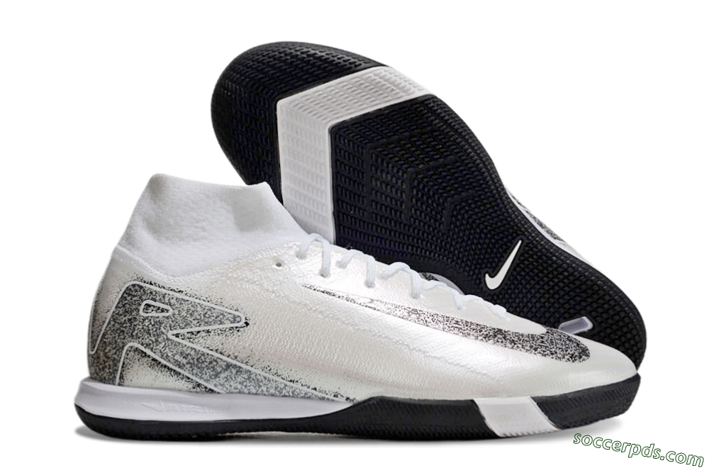 Nike Air Zoom Mercurial Superfly 10 Elite IC High-Tops Football Shoes - Beige/Black/White 1