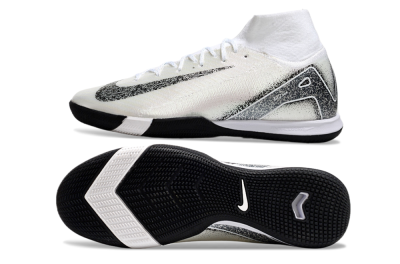 Nike Air Zoom Mercurial Superfly 10 Elite IC High-Tops Football Shoes - Beige/Black/White