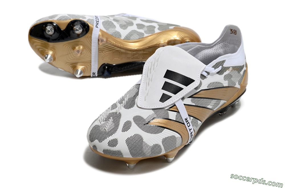 Adidas Predator Elite Foldover Tongue SG Low-Tops Football Boots - White/Black/Gold 3