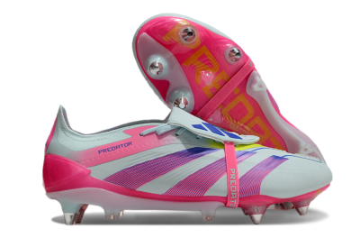 Adidas Predator Elite Foldover Tongue SG Low-Tops Football Boots - Jade/Blue/Pink