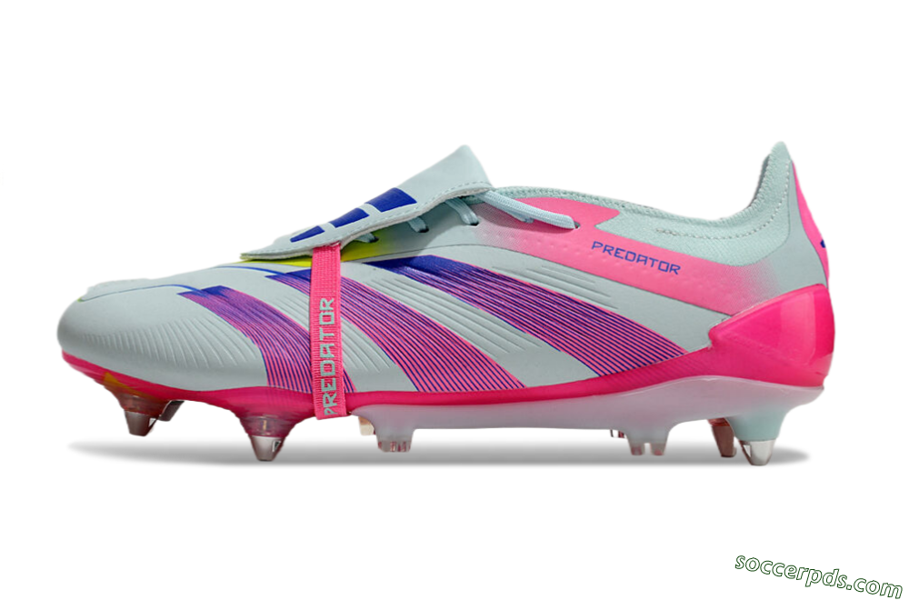 Adidas Predator Elite Foldover Tongue SG Low-Tops Football Boots - Jade/Blue/Pink 2