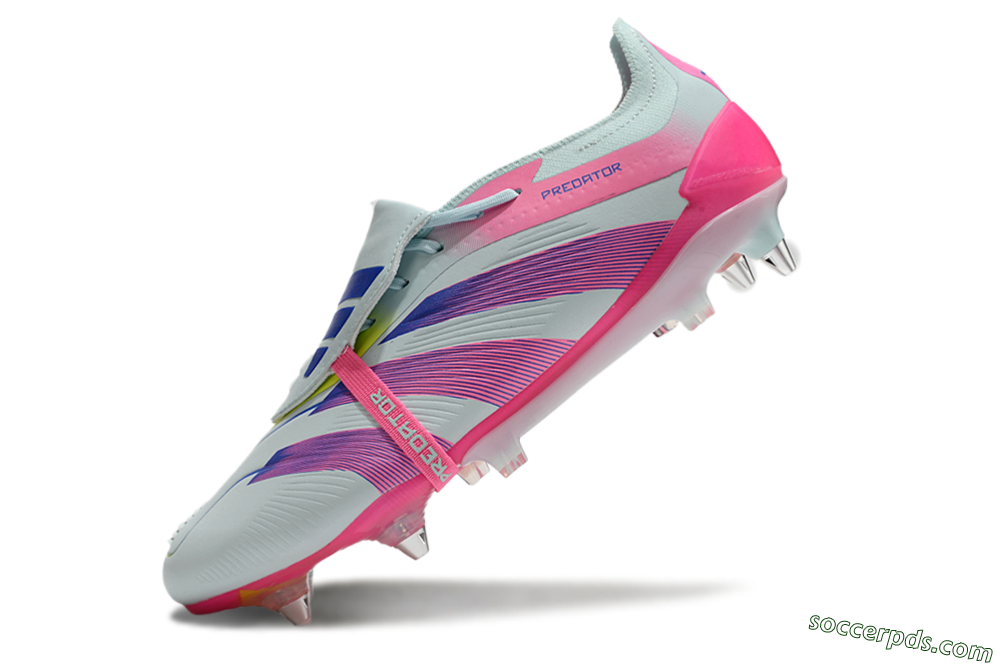 Adidas Predator Elite Foldover Tongue SG Low-Tops Football Boots - Jade/Blue/Pink 5