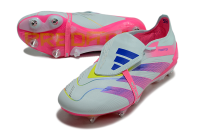 Adidas Predator Elite Foldover Tongue SG Low-Tops Football Boots - Jade/Blue/Pink