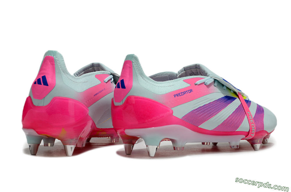 Adidas Predator Elite Foldover Tongue SG Low-Tops Football Boots - Jade/Blue/Pink 6