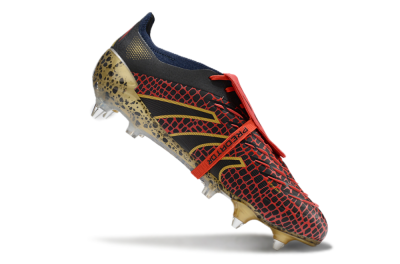Adidas Predator 25 Elite Foldover Tongue SG Low-Tops Football Boots - Black/Red/Gold