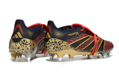 Adidas Predator 25 Elite Foldover Tongue SG Low-Tops Football Boots - Black/Red/Gold