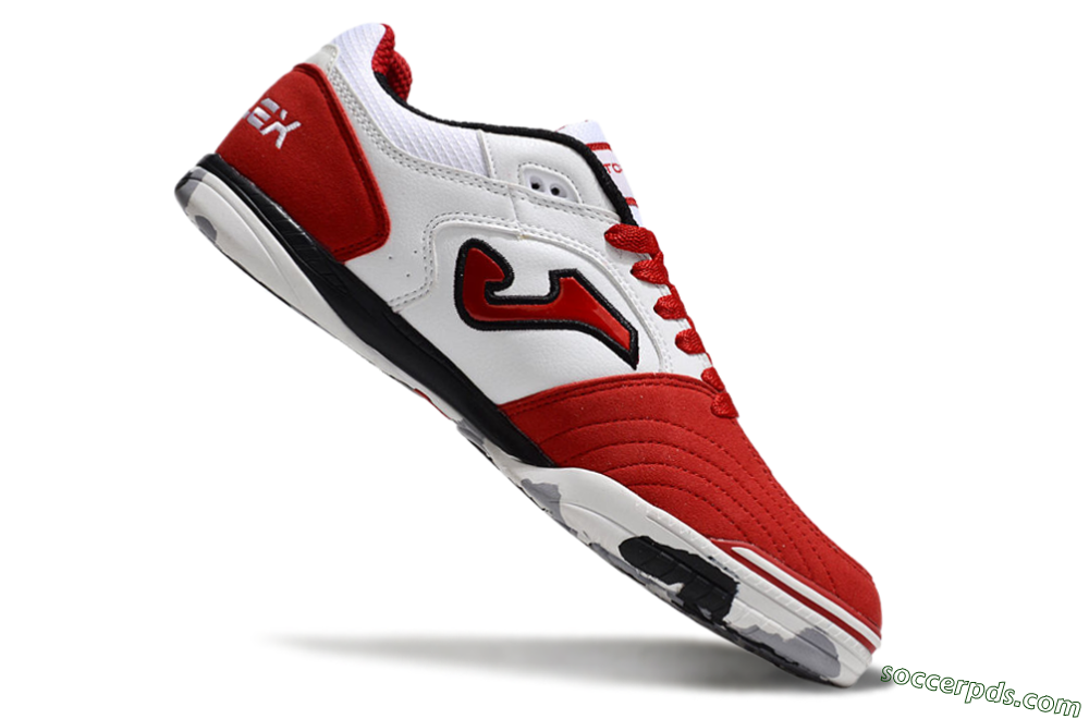 Joma Top Flex IC Low-Tops Football Shoes - White/Red/Black 4