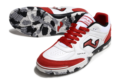 Joma Top Flex IC Low-Tops Football Shoes - White/Red/Black