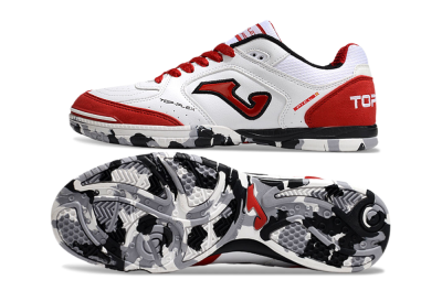 Joma Top Flex IC Low-Tops Football Shoes - White/Red/Black