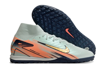 Nike Air Zoom Mercurial Superfly 10 Elite TF High-Tops Football Shoes - Jade/Gold/Red