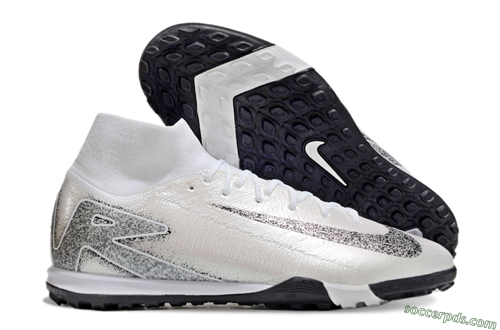 Nike Air Zoom Mercurial Superfly 10 Elite TF High-Tops Football Shoes - Beige/Black/White 1