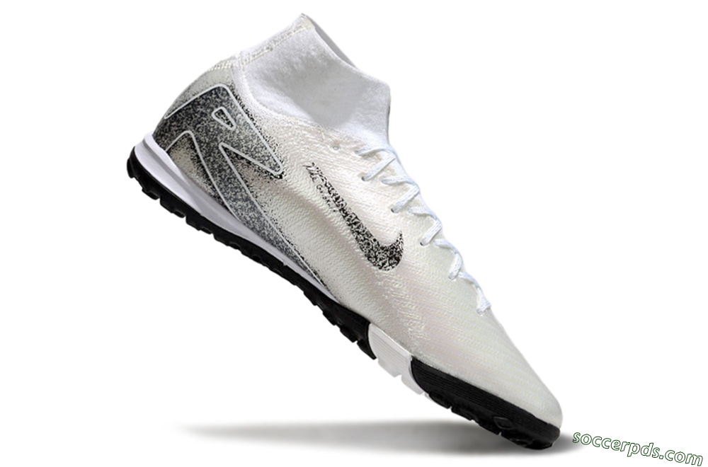 Nike Air Zoom Mercurial Superfly 10 Elite TF High-Tops Football Shoes - Beige/Black/White 4