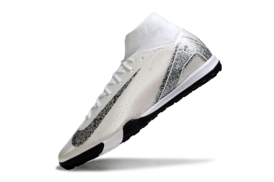 Nike Air Zoom Mercurial Superfly 10 Elite TF High-Tops Football Shoes - Beige/Black/White