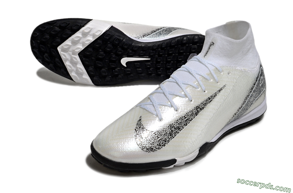 Nike Air Zoom Mercurial Superfly 10 Elite TF High-Tops Football Shoes - Beige/Black/White 3