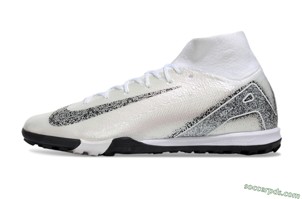 Nike Air Zoom Mercurial Superfly 10 Elite TF High-Tops Football Shoes - Beige/Black/White 2