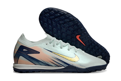 Nike Air Zoom Mercurial Vapor 16 Elite TF Low-Tops Football Shoes - Jade/Gold/Blue