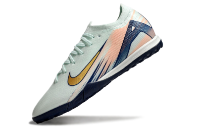 Nike Air Zoom Mercurial Vapor 16 Elite TF Low-Tops Football Shoes - Jade/Gold/Blue